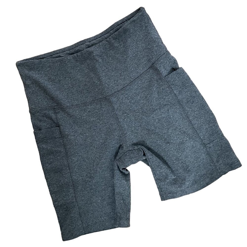 French Laundry women size S gray biker shorts pockets workout athleisure‎